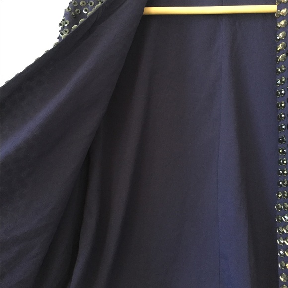 H&M Blue Sequin Open Front Cardigan Size 6. - Picture 5 of 8